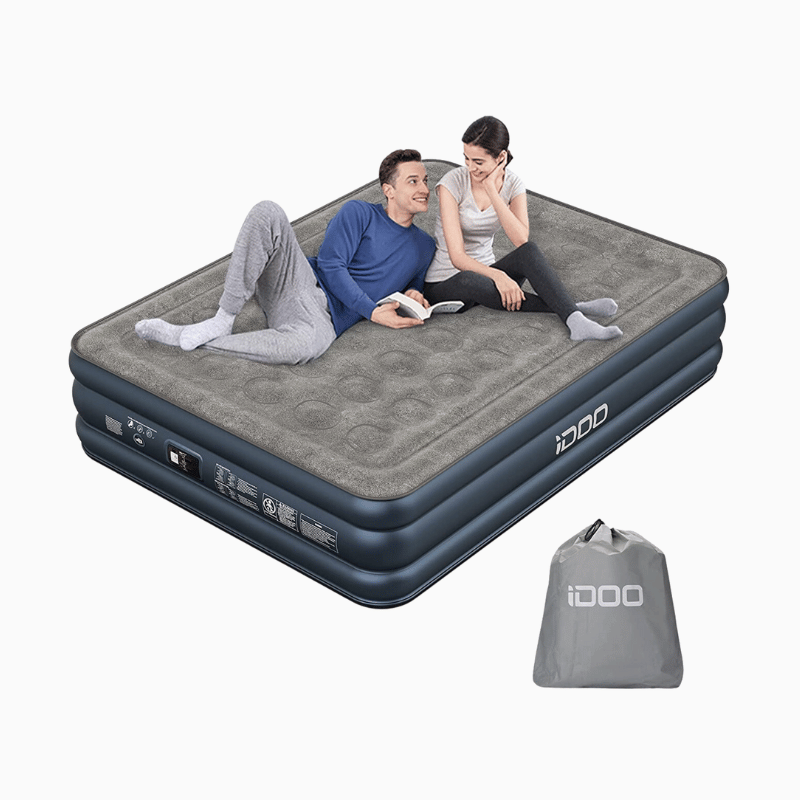 Queen Size 18" Air Mattress (Navy) Premium+ - _wf_cus Air Bed queen by idoogroup