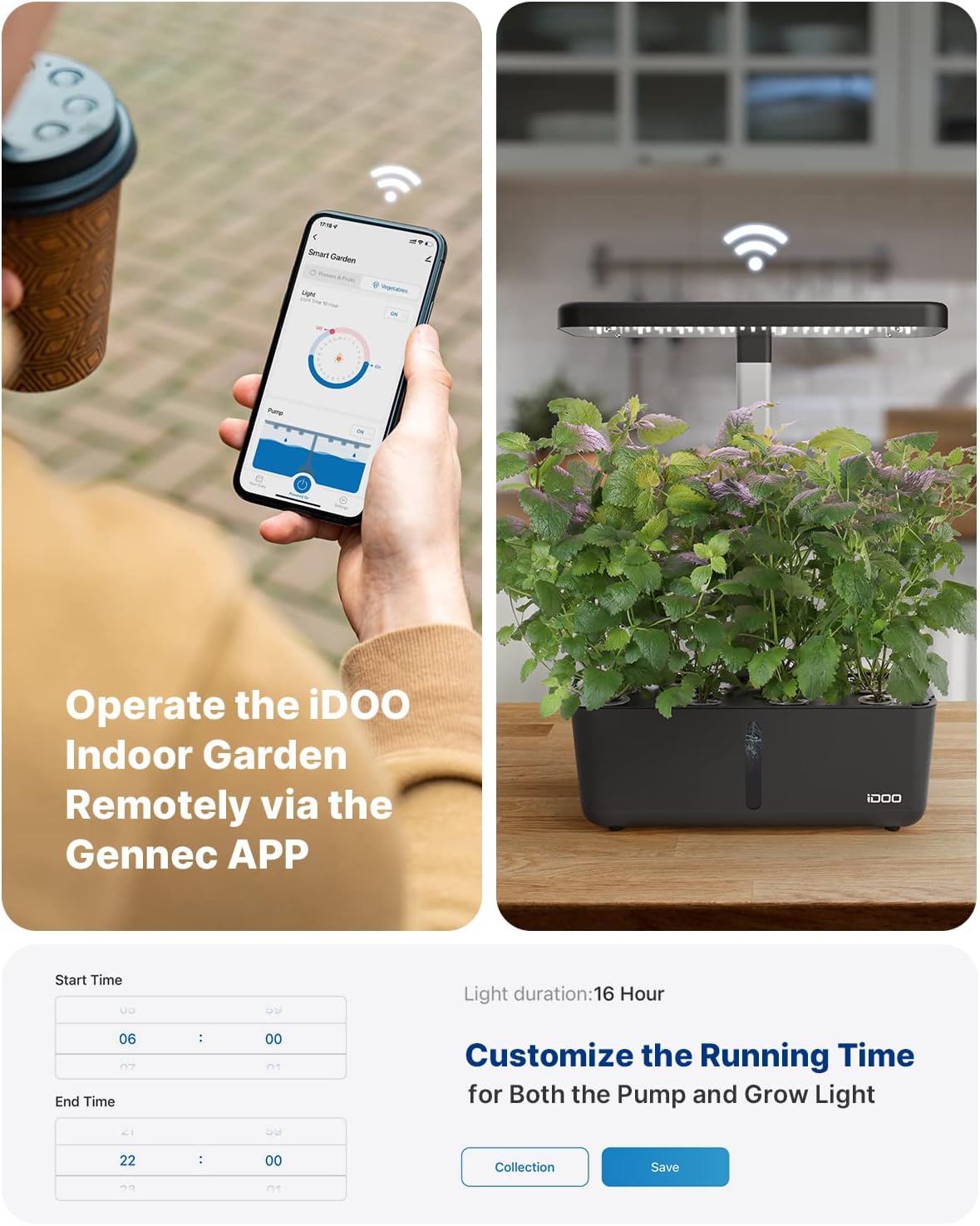 iDOO GrowSmart with seed bundle - 8 Pods BFDpick bundle Hydroponic Growing System Hydroponic Growing Systems Wifi by idoo