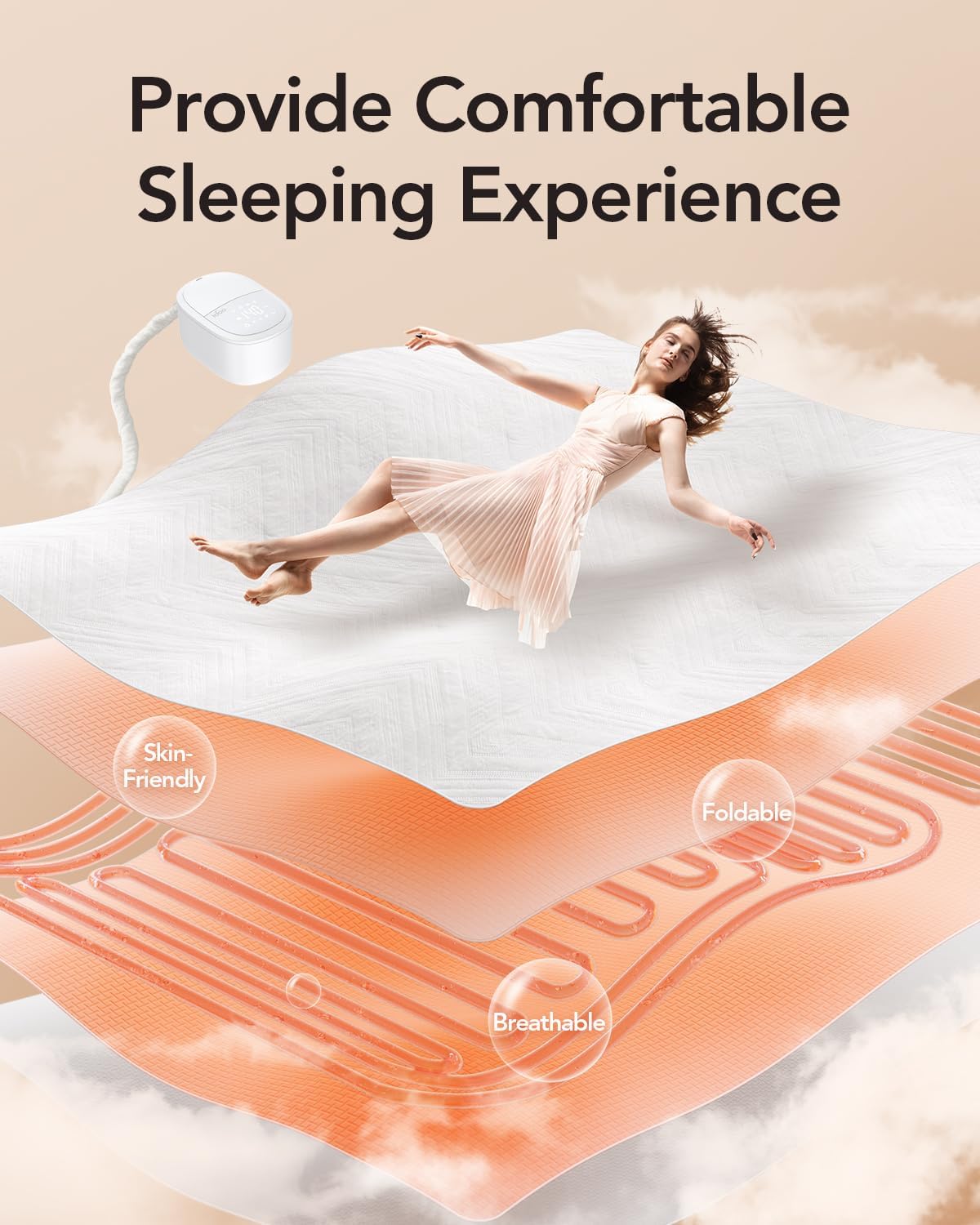 Water Heated Mattress Pad Queen - heating pad by idoo