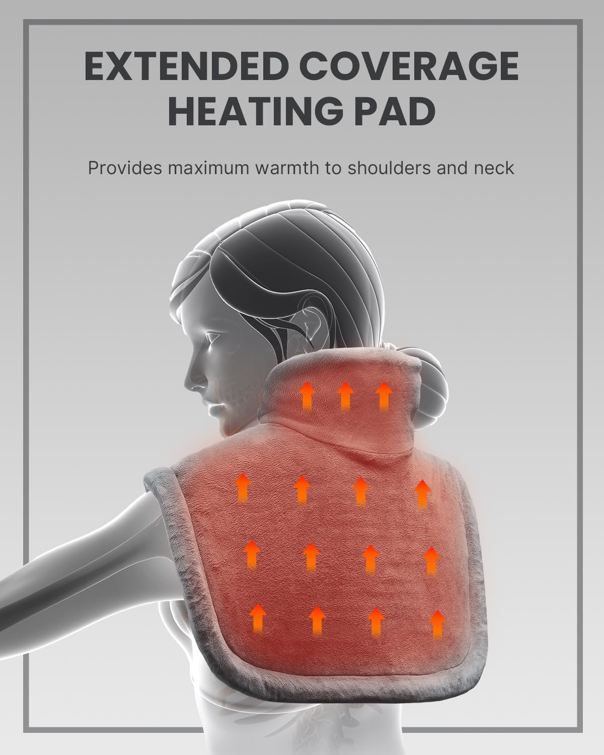 iDOO Heating Pad for Neck and Shoulder and Back - BFDpick heating pad by idoo