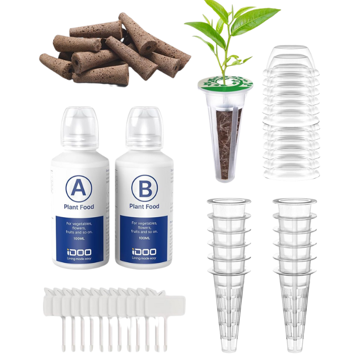 iDOO Seed Pods kit Kit de jardín hidropónico con esponjas de crecimiento de 12 piezas