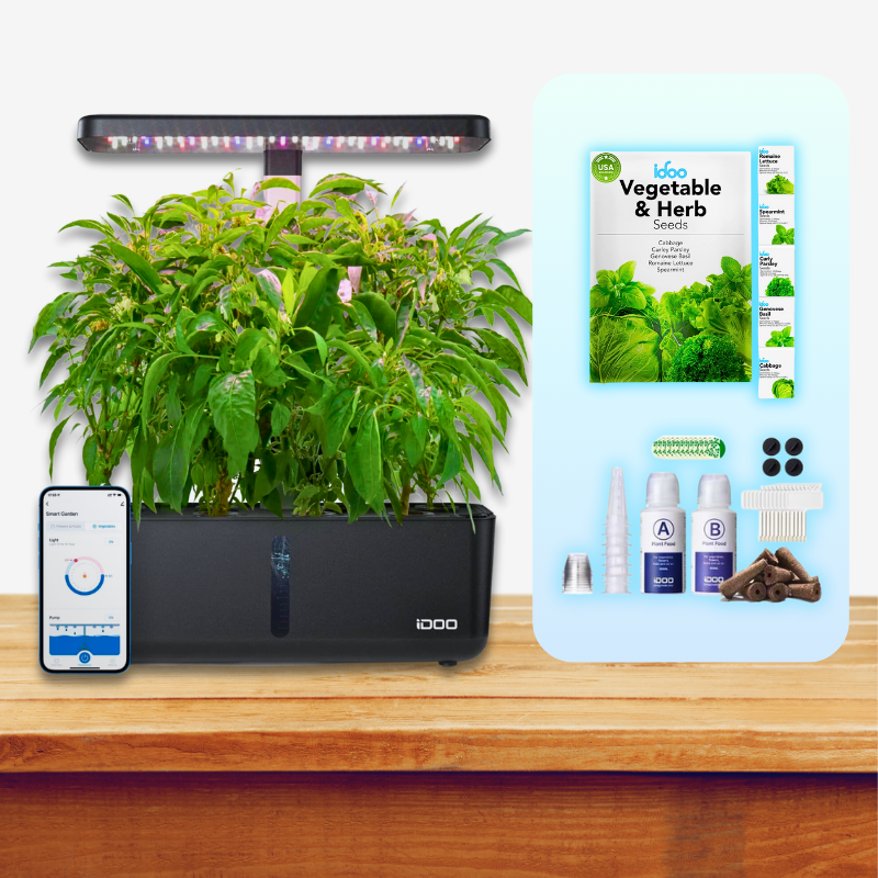 iDOO GrowSmart with seed bundle US - 8 Pods BFDpick bundle Hydroponic Growing System Hydroponic Growing Systems Wifi by idoo