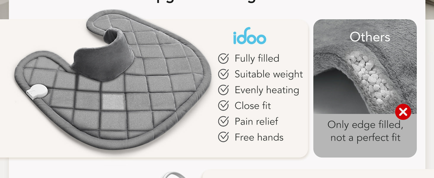 iDOO Weighted Heating Pad XXL For Neck - Best Seller by idoo