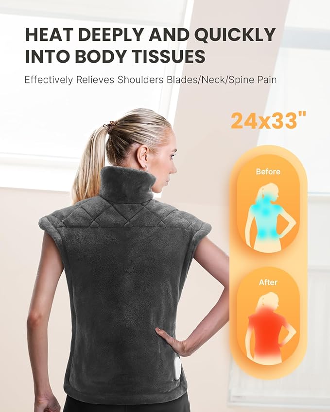 Weighted Heating Pad for Upper Body Relief