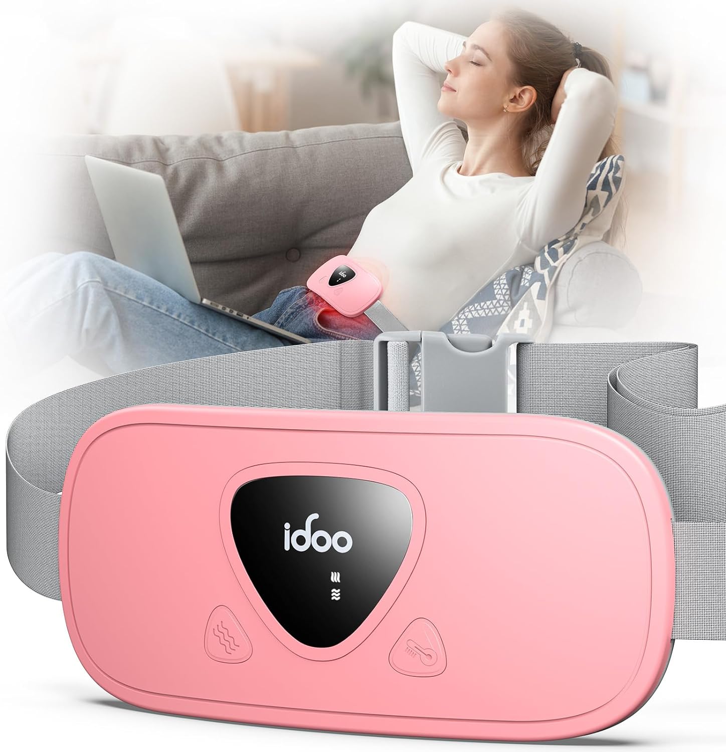 iDOO Heating Pad for Cramps Pink - _wf_cus heating pad by idoo