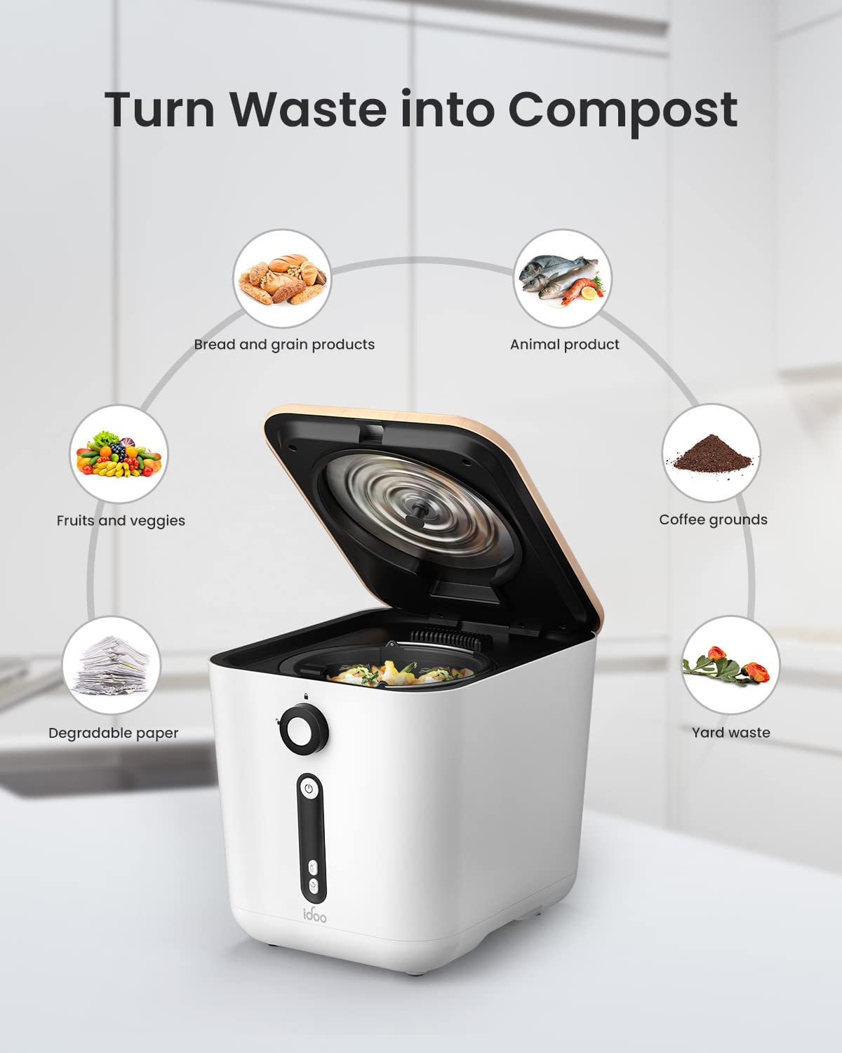 iDOO Smart Kitchen Composter - _wf_cus Best Seller by idoo