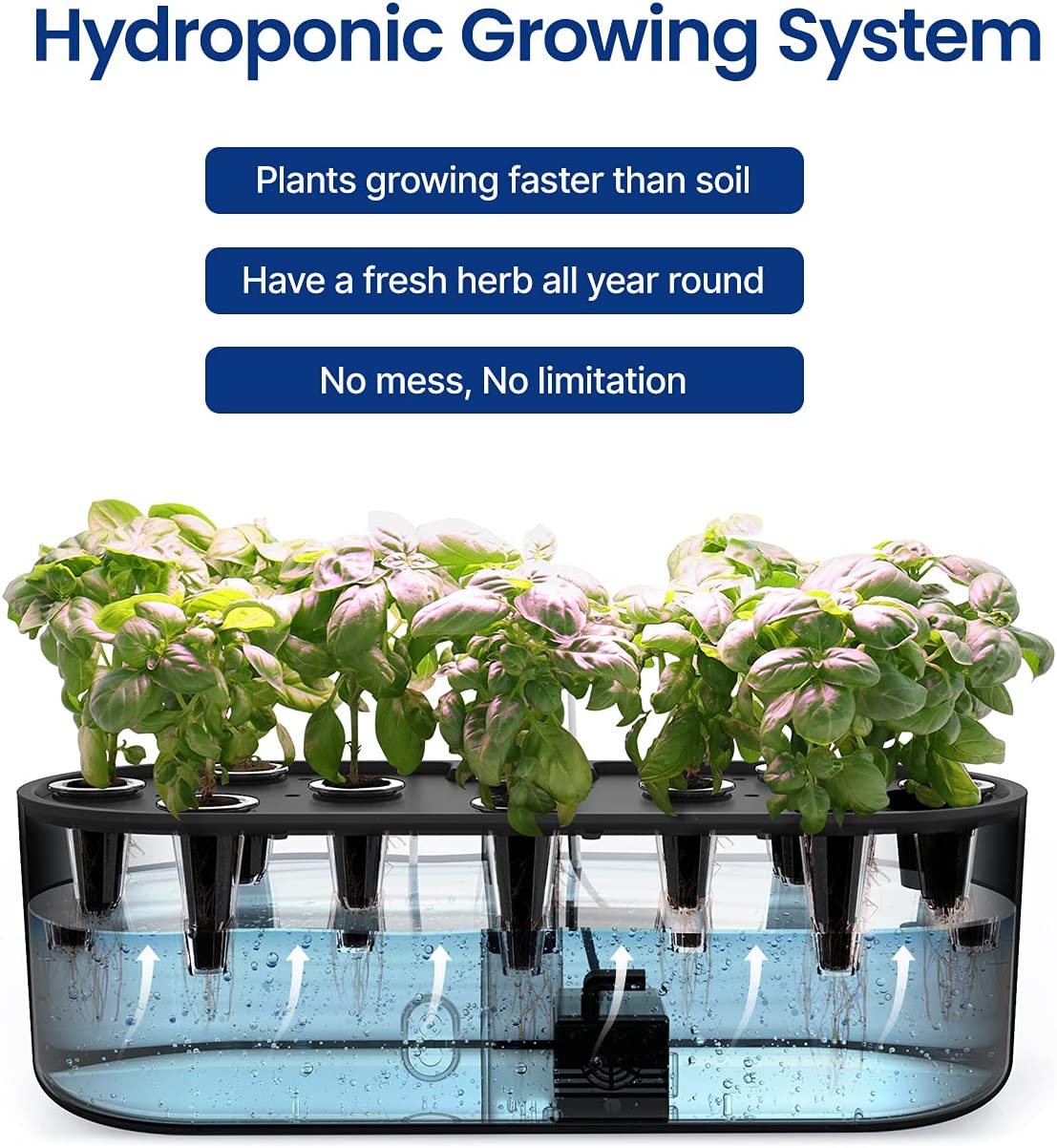 iDOO 10 Pods Indoor Herb Garden - 10 Pods _wf_cus Hydroponic Growing System Hydroponic Growing Systems by idoo