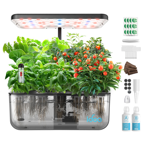 iDOO Hydroponics Growing System Kit, Fathers Gifts Day, 12Pods Herb Garden with LED Grow Light, Indoor Plants Garden Tool for Home Kitchen School, Healthy Food for Vegan, Kids, Good for Mental Health