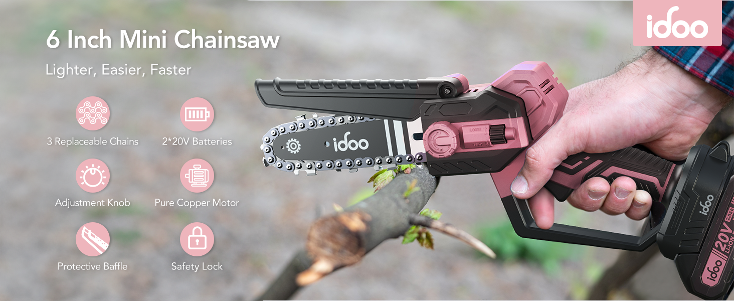 iDOO Mini Chainsaw Cordless