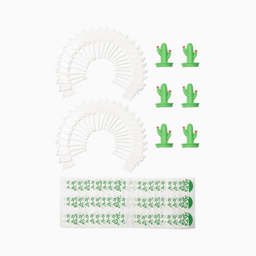iDOO Hydroponics Garden Kit with 50pcs Plant Labels, 102pcs Seed Pot Stickers, 6pcs Cactus Covers US - Replacement by idoo