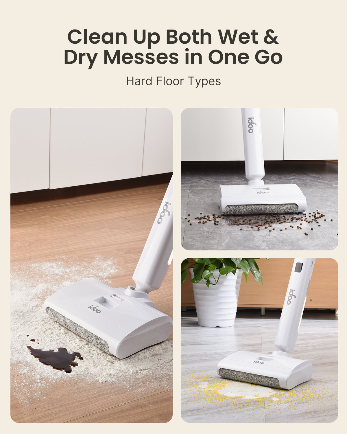 iDOO Electric Mop, Upgraded Wet Dry Cleaner