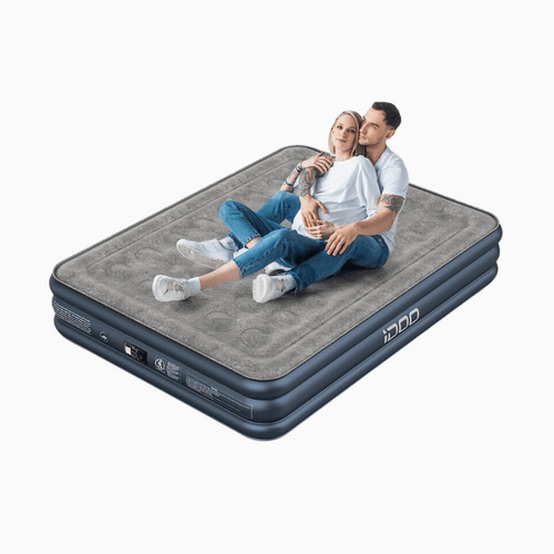 Queen Size 15" Inflatable Airbed with Built-in Pump CA - _wf_cus Air Bed Best Seller_CA queen by idoo