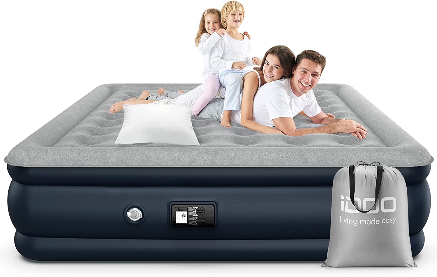 King Size 18" Air Mattress - Air Bed Best Seller king sale by idoo