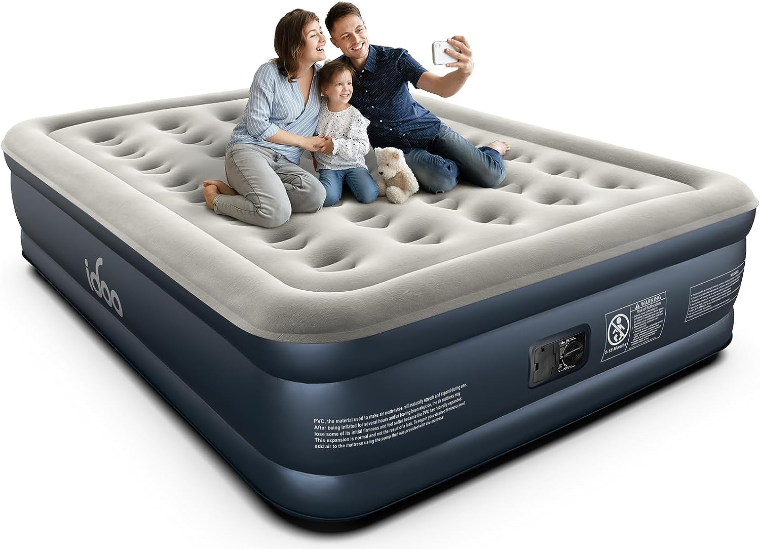 iDOO Queen Air Mattress with Built in Pump US - Air Bed by iDOO