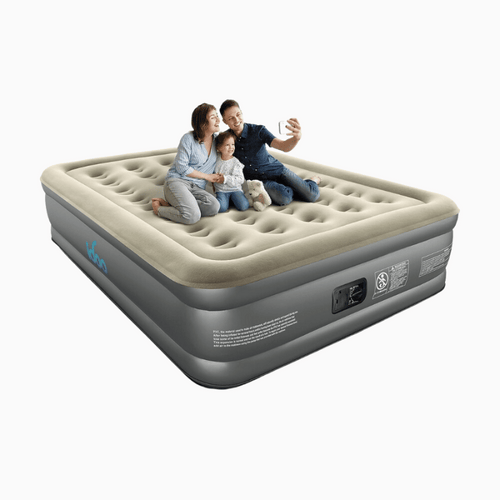 Queen Size 18" Air Mattress with Built in Pump US - Air Bed Best Seller by idoo