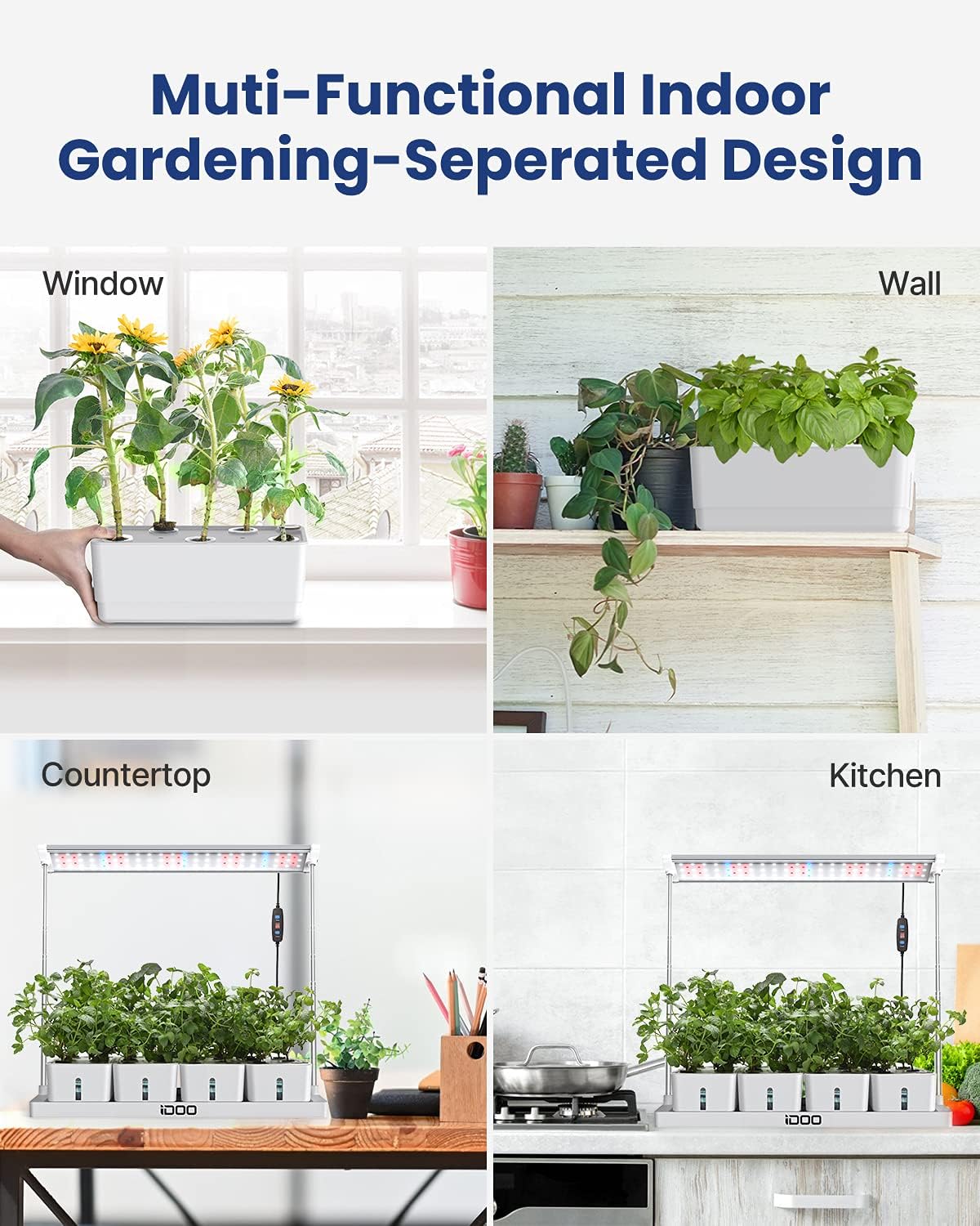 iDOO 20 Pods Indoor Herb Garden Kit - Hydroponic Growing System Hydroponic Growing Systems new by idoo