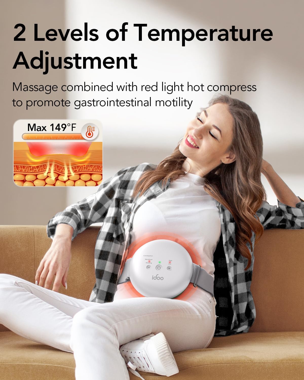 iDOO Heating Pad with Massager, Electric Belly Belt - Best Seller by idoo