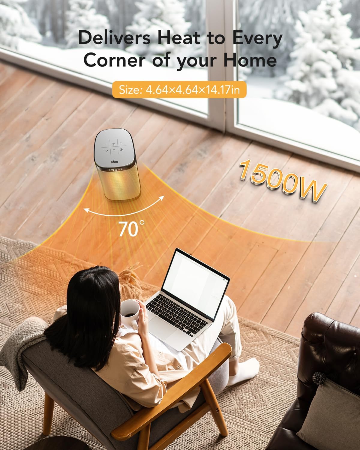 iDOO Space Heaters (Grey) - heater by idoo