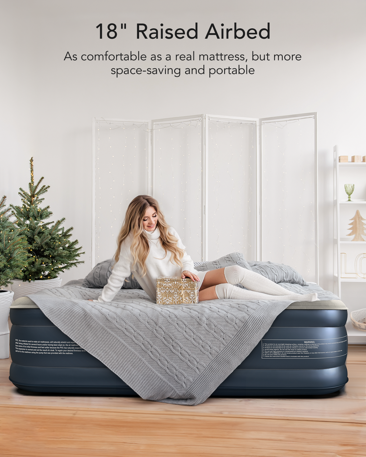 iDOO Cama de Aire cabecera, colchón Inflable de tamaño Doble con Bomba  eléctrica incorporada, Cama Inflable cómoda, colchón de Aire autoinflable  para Invitados : : Hogar y cocina