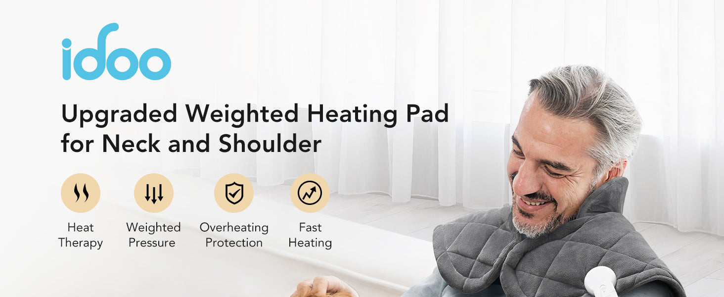 iDOO Weighted Heating Pad XXL For Neck - Best Seller by idoo