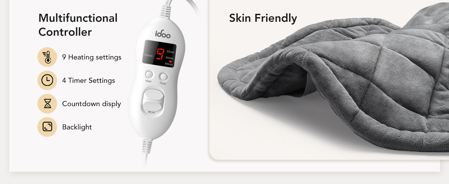 iDOO Heating Pad for Neck and Shoulder and Back