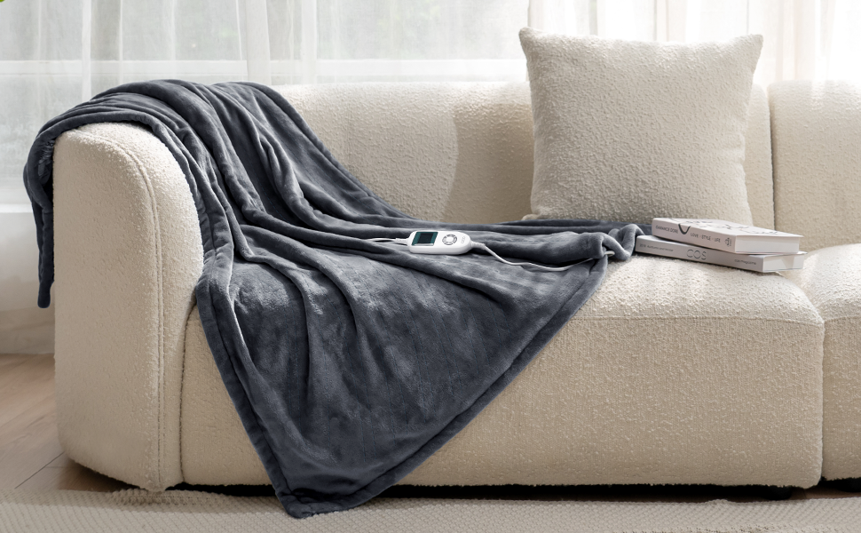 iDOO Heated Blanket Throw - _wf_cus Blanket by idoo
