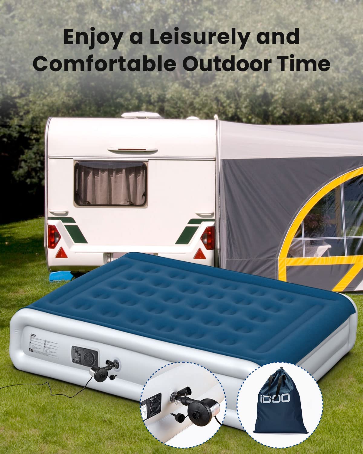 Queen Size 18" Air Mattress - _wf_cus Air Bed Best Seller Best Seller_AU fathersday queen by idoo