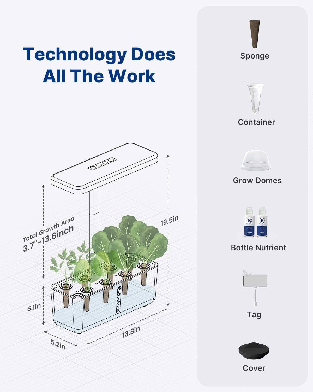IDOO 8Pods WiFi Indoor Garden with APP Controlled - 8 Pods _wf_cus BFD CA Hydroponic Growing System Wifi by idoo