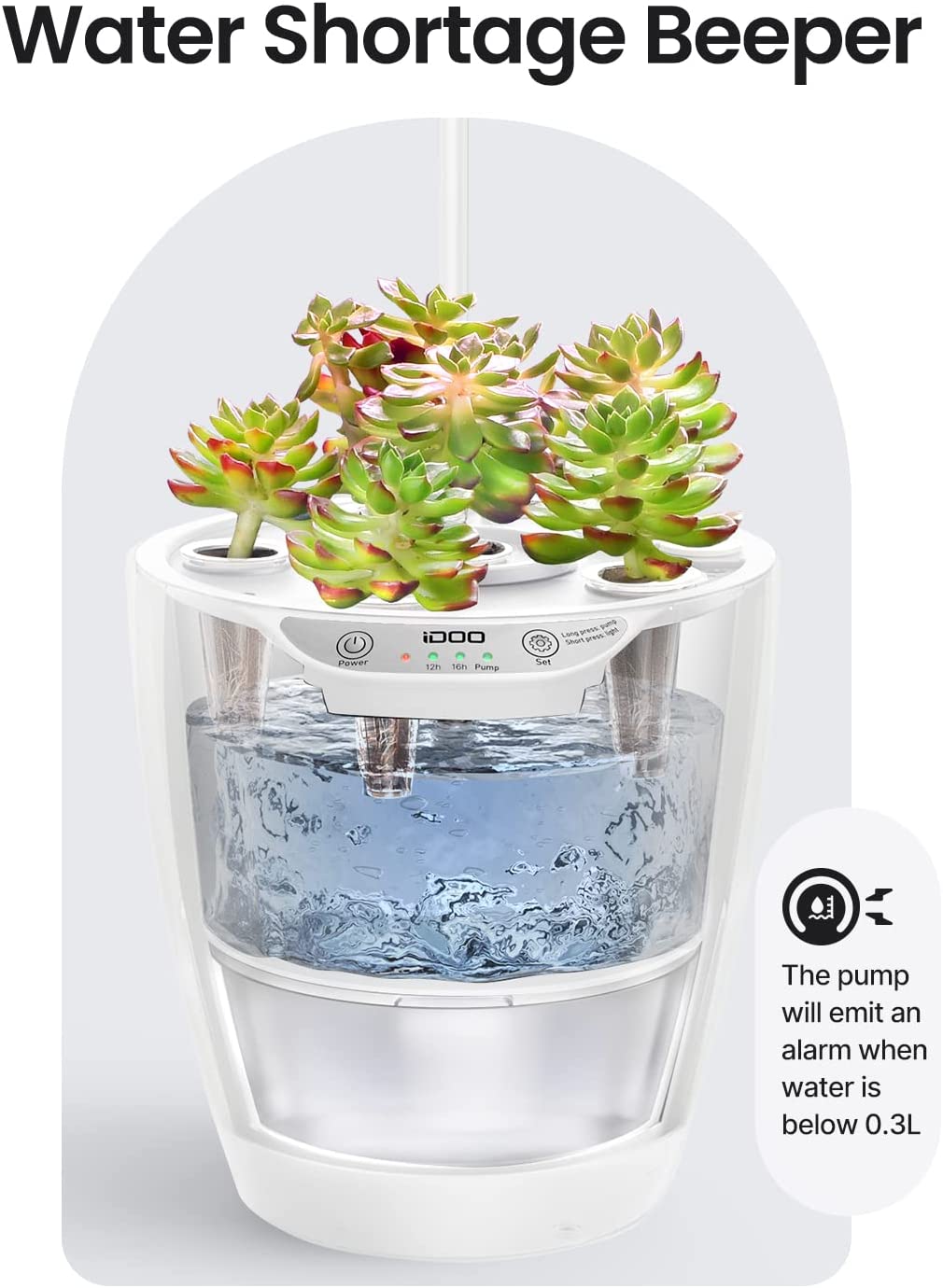iDOO 2 in 1, 6 Pods Hydro Indoor Herb Garden with LED Grow Lights - 6 Pods _wf_cus Hydroponic Growing System by iDOO