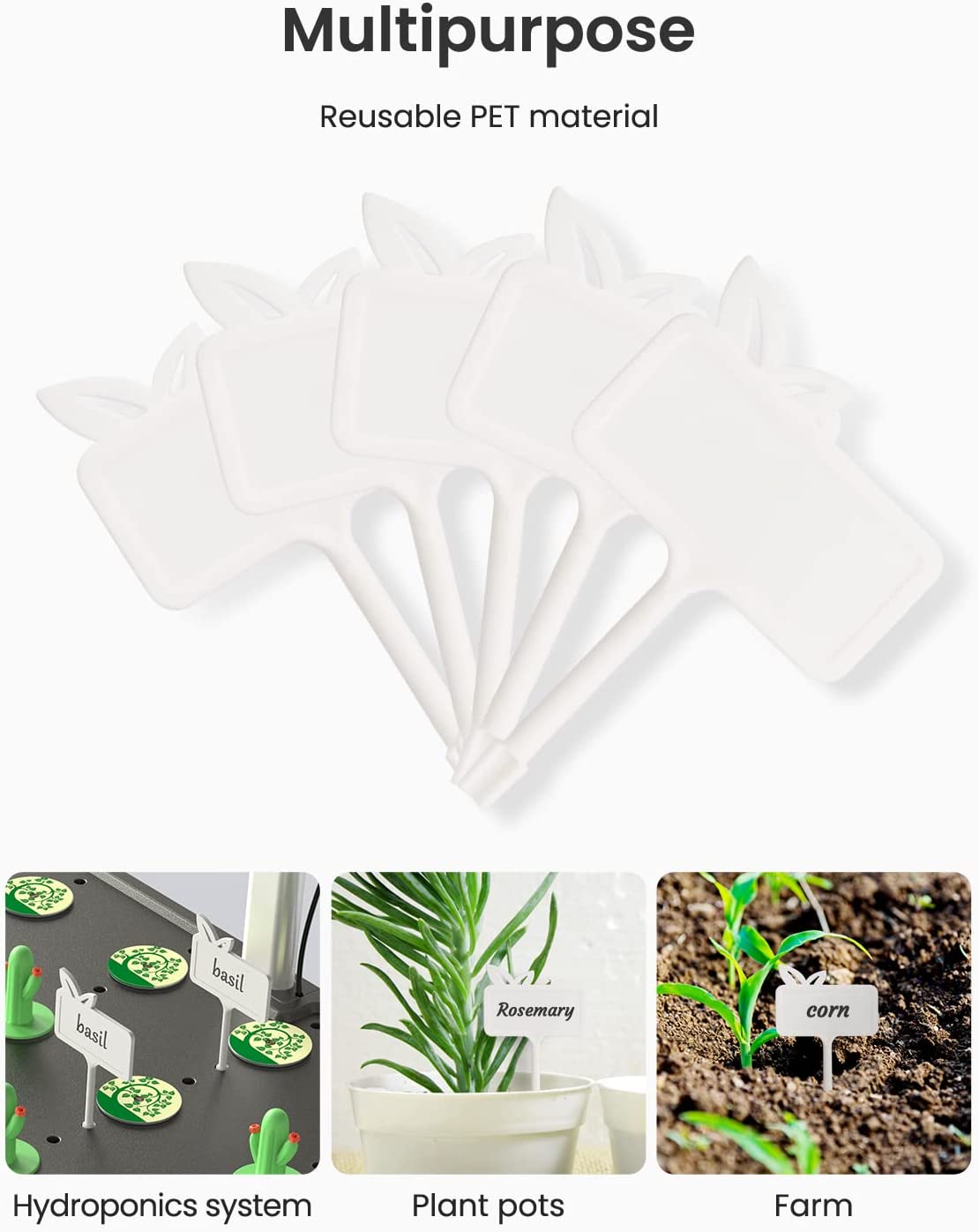 iDOO Hydroponics Garden Kit with 50pcs Plant Labels, 102pcs Seed Pot Stickers, 6pcs Cactus Covers - Replacement by idoo