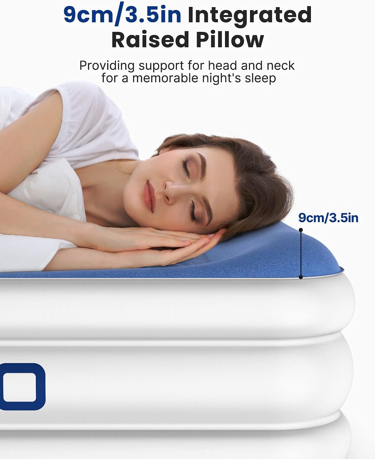 Twin Size 18" Inflatable Bed with Integrated Pillow - _wf_cus Air Bed Best Seller_AU Best Seller_CA Twin by idoo