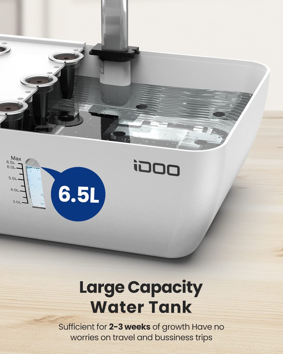 iDOO 12 Pods Indoor Garden with 6.5L Water Tank - 12 Pods _wf_cus Hydroponic Growing System primeday by idoo