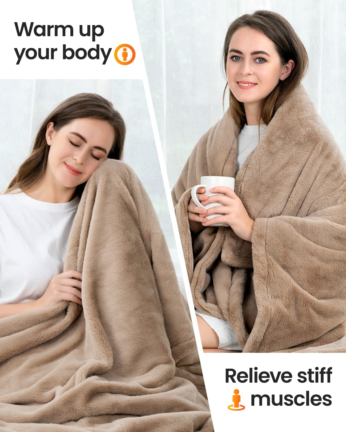 iDOO Faux Fur Throw Blanket - _wf_cus Blanket by idoo