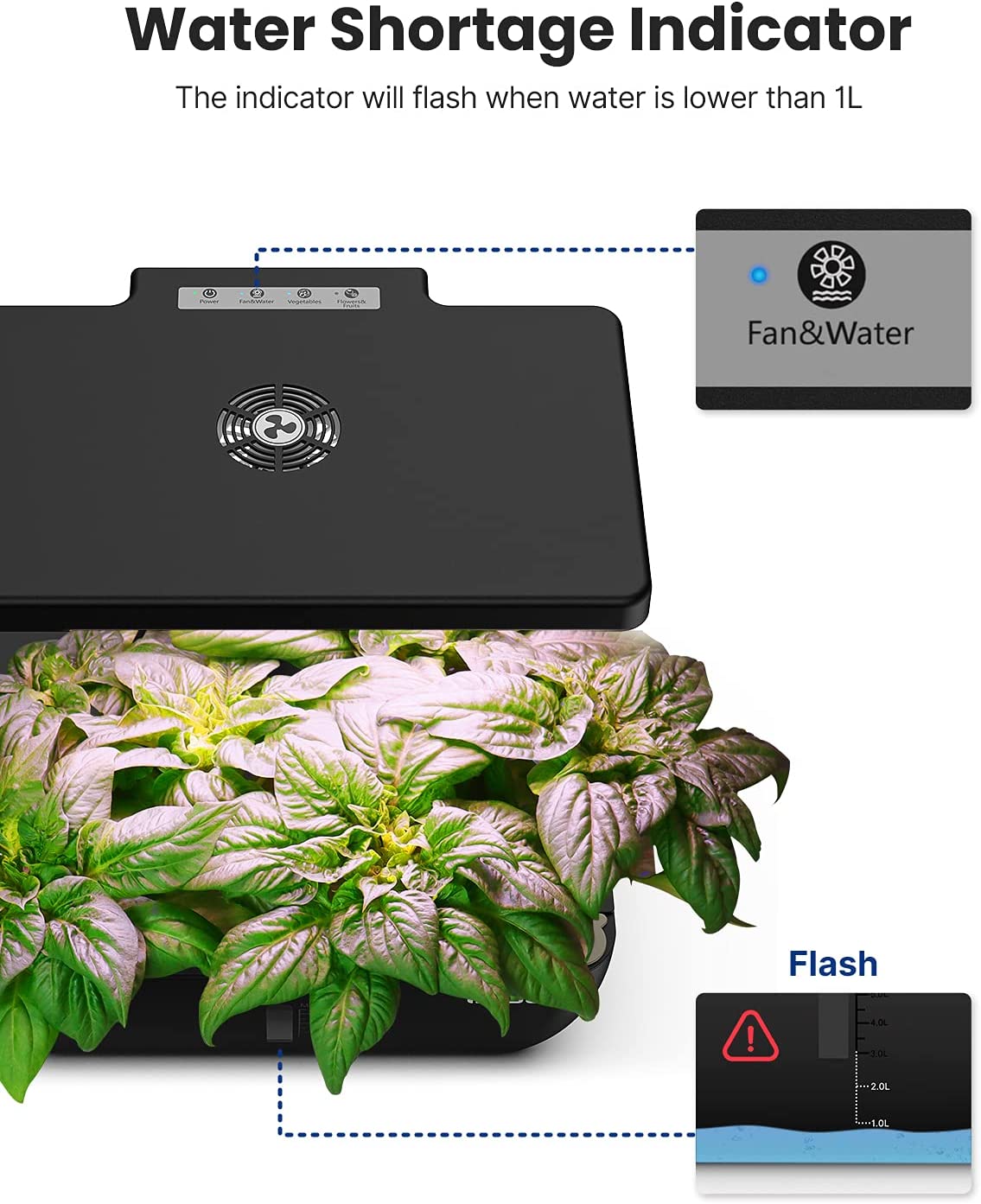 IDOO 12 Pods Indoor WiFi Garden with 6.5L Water Tank - 12 Pods _wf_cus Best Seller_CA Hydroponic Growing System Wifi by idoo