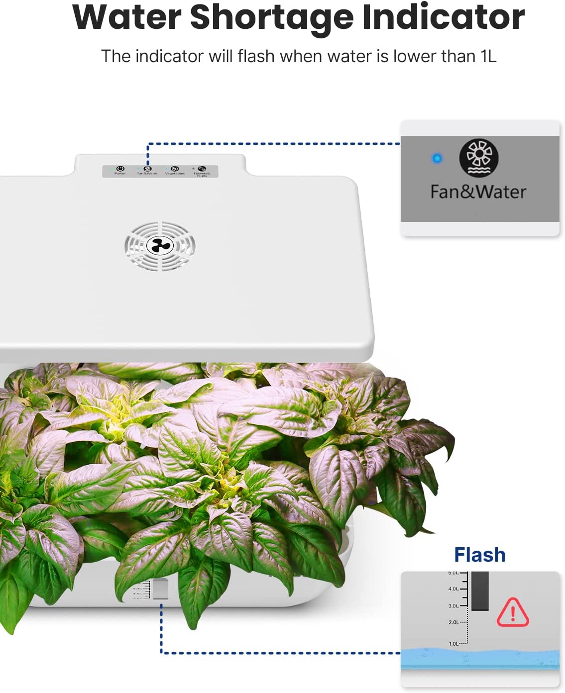WiFi 12 Pods Indoor Garden with 6.5L Water Tank - 12 Pods _wf_cus Best Seller Hydroponic Growing System sale Wifi by idoo