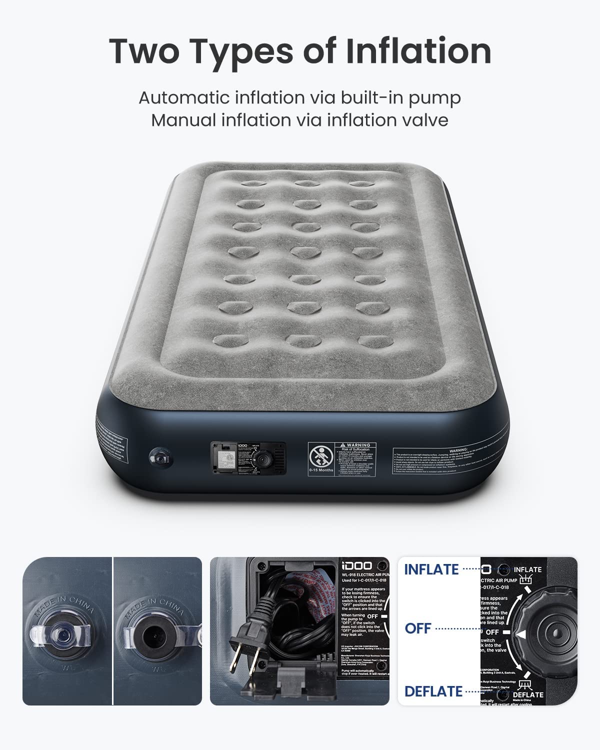 Twin Size 13" Air Mattress - _wf_cus Air Bed Best Seller Twin by idoo