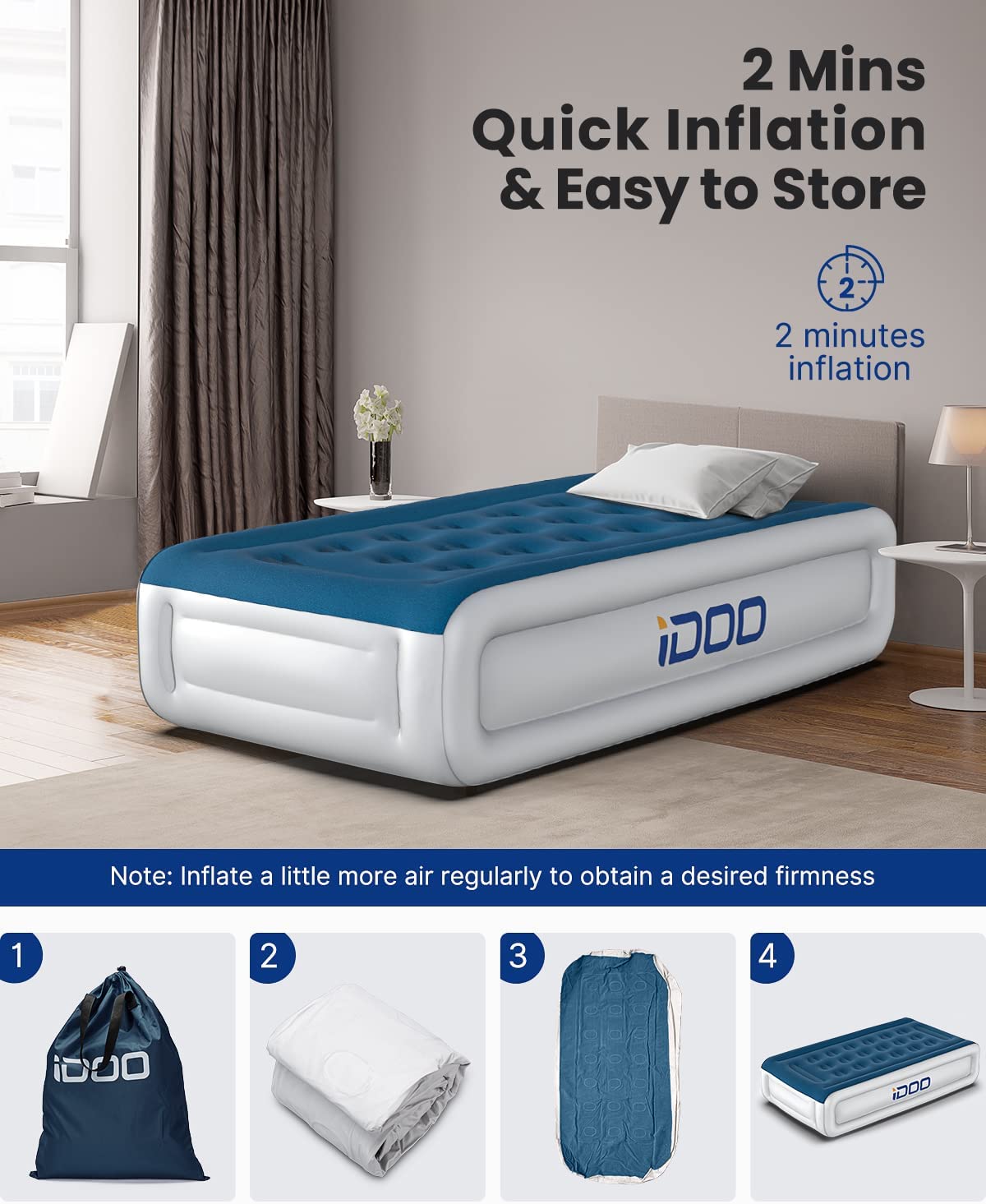 Twin Size 18" Air Mattress - _wf_cus Air Bed Best Seller_AU Twin by idoo