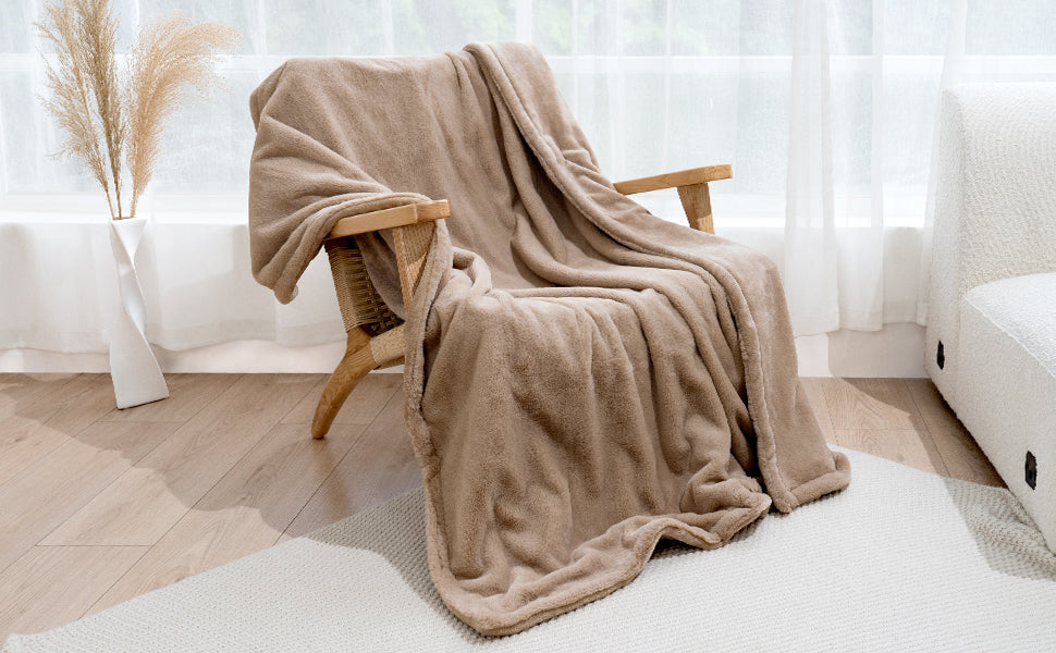iDOO Faux Fur Throw Blanket - _wf_cus Blanket by idoo