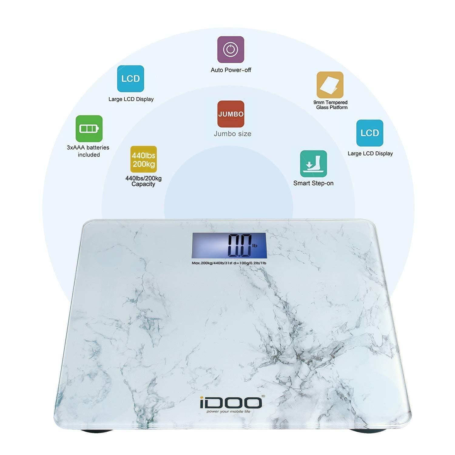 iDOO BG540 Digital Body Weight Bathroom Scale - _wf_cus Body Weight Scales Health Monitors Scale by iDOO